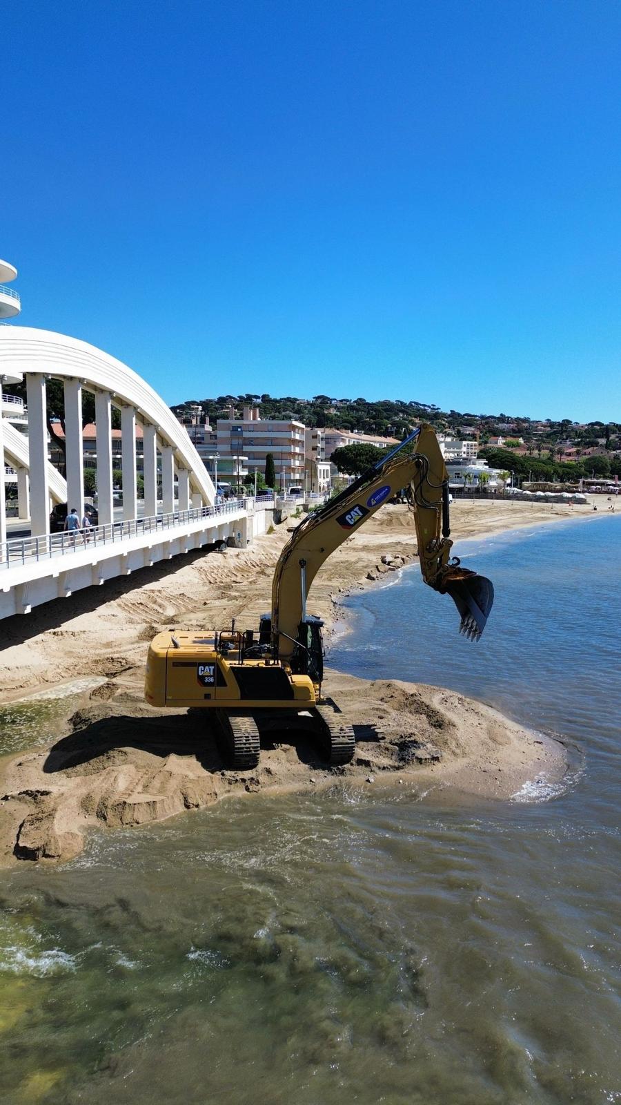 Travaux maritimes - Sainte-Maxime - Reprofilage du littoral